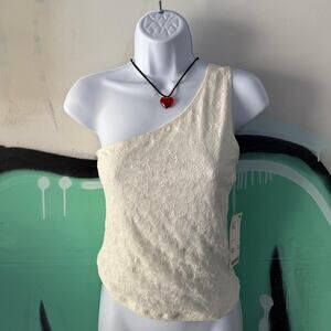 One Shoulder Lace Top